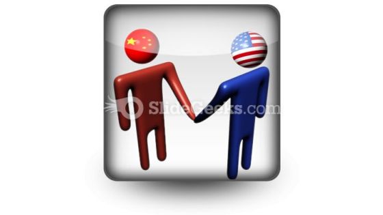 Chinese American Meeting PowerPoint Icon S