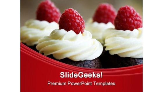Chocolate And Raspberry Cupcake Food PowerPoint Themes And PowerPoint Slides 0211 Chocolate And Raspberry Cupcake Food PowerPoint Themes And PowerPoint Slides 0211