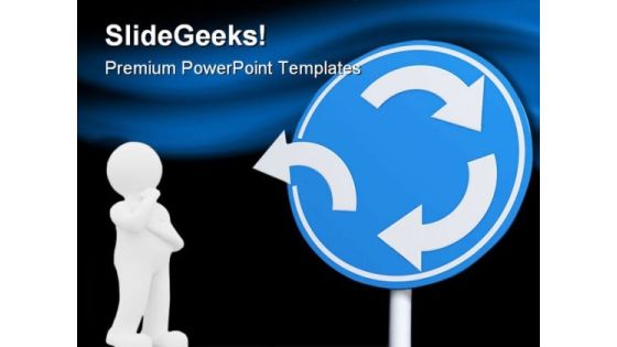 Choice Directions People PowerPoint Template 0910