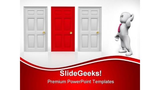 Choose The Right Door Business PowerPoint Templates And PowerPoint Backgrounds 0811 Choose The Right Door Business PowerPoint Templates And PowerPoint Backgrounds 0811
