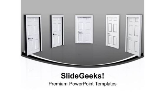 Choose The Right Door For Right Solution Market PowerPoint Templates Ppt Backgrounds For Slides 0413 Choose The Right Door For Right Solution Market PowerPoint Templates Ppt Backgrounds For Slides 0413