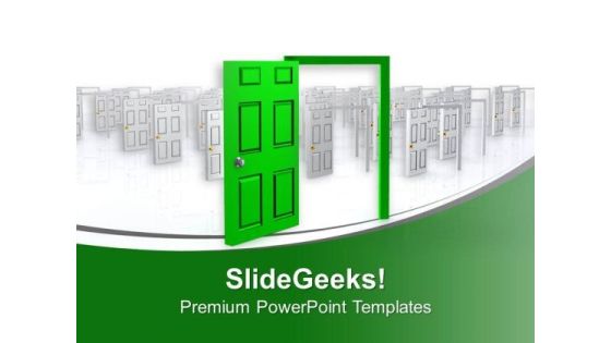Choose The Right Door Of Success PowerPoint Templates Ppt Backgrounds For Slides 0413 Choose The Right Door Of Success PowerPoint Templates Ppt Backgrounds For Slides 0413