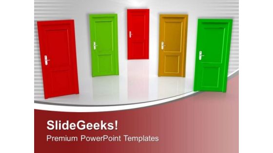 Choose Your Own Door Business PowerPoint Templates Ppt Backgrounds For Slides 0313 Choose Your Own Door Business PowerPoint Templates Ppt Backgrounds For Slides 0313