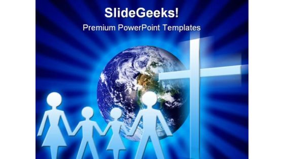 Christian Family Religion PowerPoint Template 0610 Christian Family Religion PowerPoint Template 0610