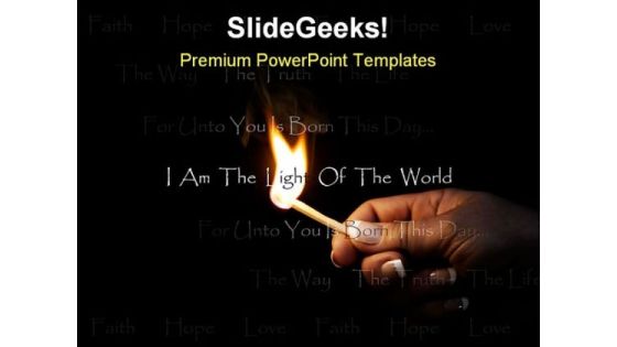 Christian Flame Religion PowerPoint Template 0810 Christian Flame Religion PowerPoint Template 0810
