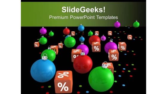 Christmas Balls On Discount Sale Beautiful PowerPoint Templates Ppt Backgrounds For Slides 1212