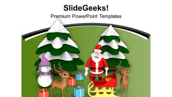 Christmas Celebration With Santa Clause PowerPoint Templates Ppt Backgrounds For Slides 0513 Christmas Celebration With Santa Clause PowerPoint Templates Ppt Backgrounds For Slides 0513