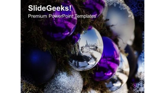 Christmas Decoration Balls PowerPoint Templates Ppt Backgrounds For Slides 0613 Christmas Decoration Balls PowerPoint Templates Ppt Backgrounds For Slides 0613