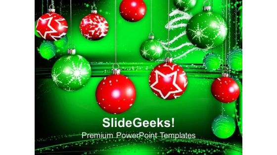 Christmas Decorative Baubles Holidays PowerPoint Templates Ppt Backgrounds For Slides 1112
