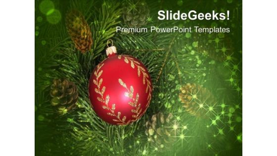 Christmas Filigree On Abstract Background PowerPoint Templates Ppt Backgrounds For Slides 0513