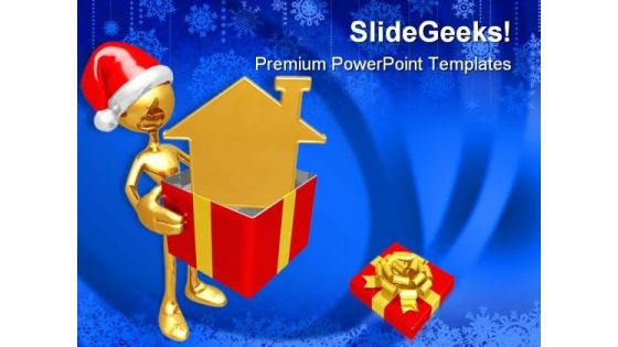 Christmas Gift Golden Home Festival PowerPoint Templates And PowerPoint Backgrounds 0611 Christmas Gift Golden Home Festival PowerPoint Templates And PowerPoint Backgrounds 0611