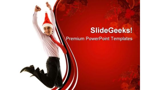 Christmas Joy Jump Business PowerPoint Themes And PowerPoint Slides 0611 Christmas Joy Jump Business PowerPoint Themes And PowerPoint Slides 0611