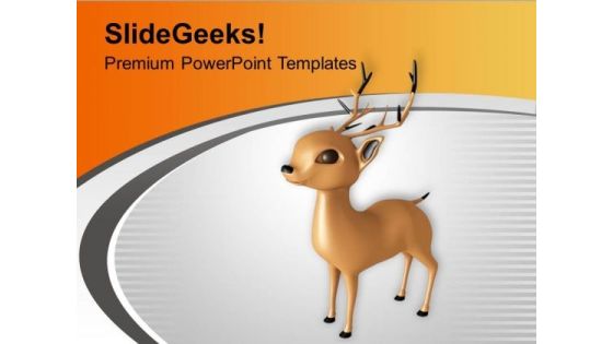 Christmas Reindeer Winter Holidays PowerPoint Templates Ppt Backgrounds For Slides 0113 Christmas Reindeer Winter Holidays PowerPoint Templates Ppt Backgrounds For Slides 0113