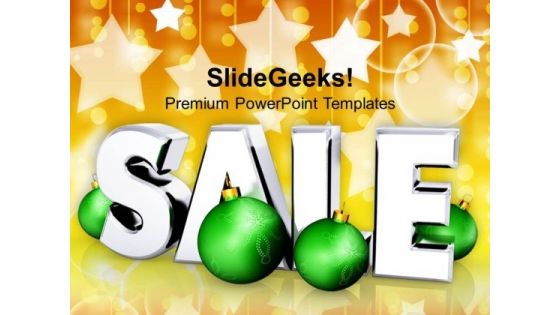 Christmas Sale With Winter Bakcground PowerPoint Templates Ppt Backgrounds For Slides 1112