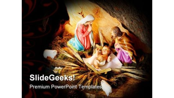 Christmas Scene Holidays PowerPoint Template 1010 Christmas Scene Holidays PowerPoint Template 1010