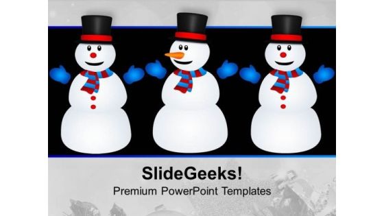 Christmas Snowmen Holidays PowerPoint Templates Ppt Backgrounds For Slides 0113 Christmas Snowmen Holidays PowerPoint Templates Ppt Backgrounds For Slides 0113