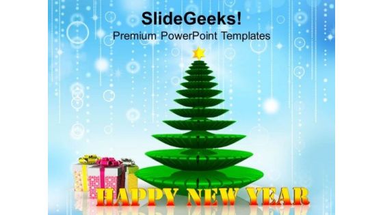 Christmas Tree New Year PowerPoint Template 1113 Christmas Tree New Year PowerPoint Template 1113