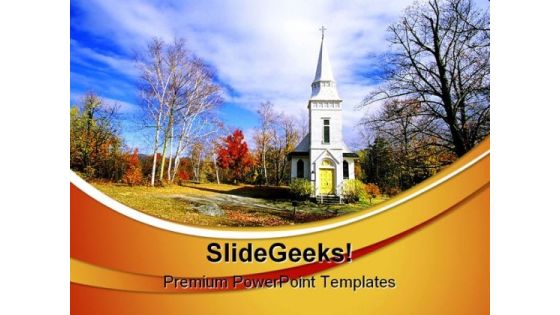Church In The Fall Nature PowerPoint Templates And PowerPoint Backgrounds 0511 Church In The Fall Nature PowerPoint Templates And PowerPoint Backgrounds 0511