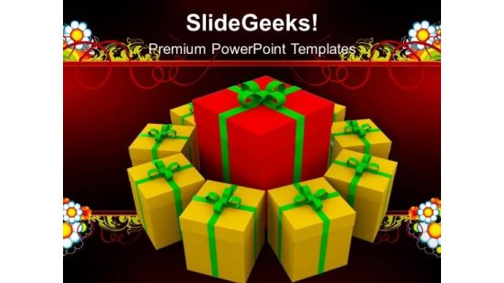 Circle Of Gift Boxes Beauty PowerPoint Templates And PowerPoint Themes 0912 Circle Of Gift Boxes Beauty PowerPoint Templates And PowerPoint Themes 0912