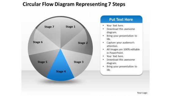 Circular Flow Diagram Representing 7 Steps Computer Business Plan PowerPoint Slides Circular Flow Diagram Representing 7 Steps Computer Business Plan PowerPoint Slides