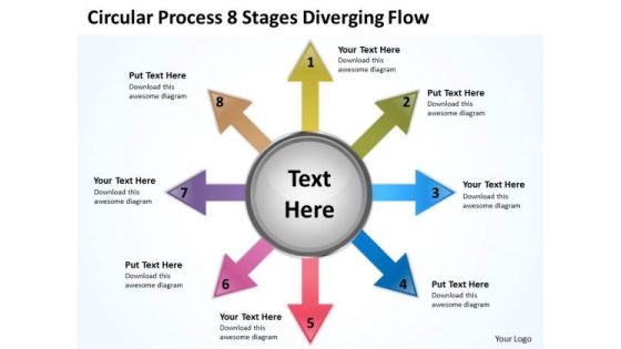 Circular Process 8 Stages Diverging Flow Cycle Chart PowerPoint Slides Circular Process 8 Stages Diverging Flow Cycle Chart PowerPoint Slides