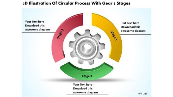 Circular Process With Gear 3 Stages Business Plan PowerPoint Slides Circular Process With Gear 3 Stages Business Plan PowerPoint Slides