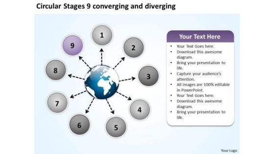 Circular Stages 9 Converging And Diverging Motion Process PowerPoint Templates Circular Stages 9 Converging And Diverging Motion Process PowerPoint Templates