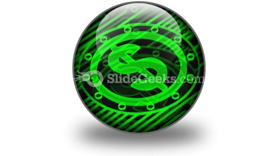 Ciruit With Dollar PowerPoint Icon C