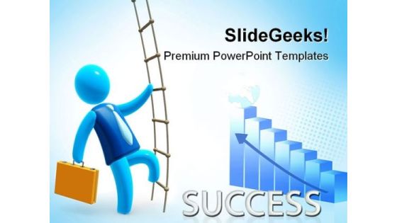 Climbing To Success Business PowerPoint Templates And PowerPoint Backgrounds 0611 Climbing To Success Business PowerPoint Templates And PowerPoint Backgrounds 0611