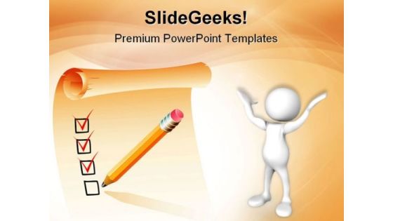 Clipboard List Business PowerPoint Templates And PowerPoint Backgrounds 0611 Clipboard List Business PowerPoint Templates And PowerPoint Backgrounds 0611