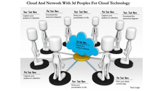 Cloud And Network With 3d Peoples For Cloud Technology Cloud And Network With 3d Peoples For Cloud Technology