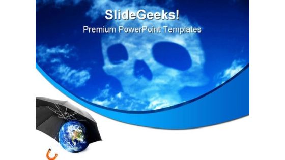 Co2 Skull Earth PowerPoint Templates And PowerPoint Backgrounds 0311