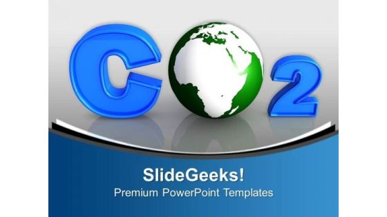 Co2 With Green Earth Globe PowerPoint Templates Ppt Backgrounds For Slides 0213 Co2 With Green Earth Globe PowerPoint Templates Ppt Backgrounds For Slides 0213