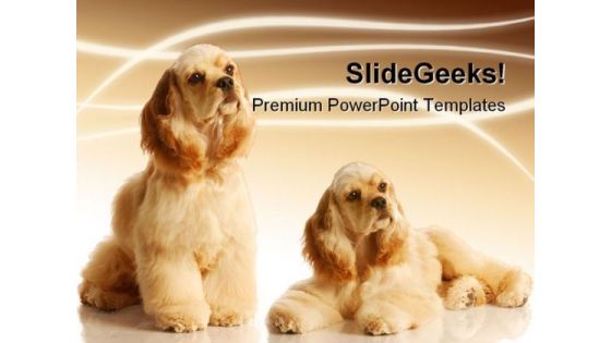 Cocker Spaniels Animals PowerPoint Templates And PowerPoint Backgrounds 0211