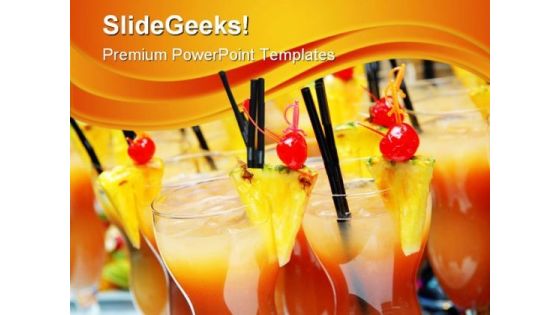Cocktails With Slices Food PowerPoint Themes And PowerPoint Slides 0411