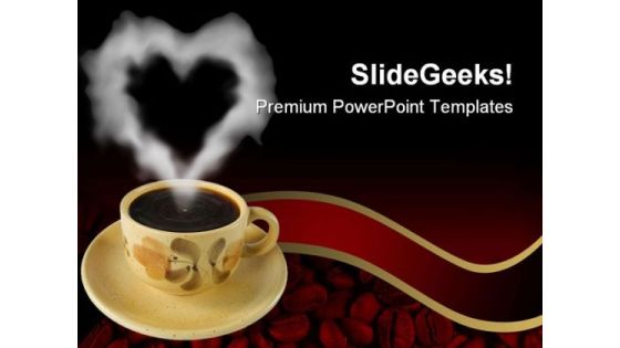 Coffee With Beans Food PowerPoint Templates And PowerPoint Backgrounds 0311