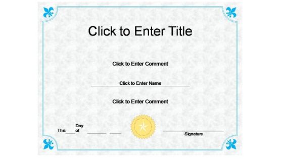 College Success Certificate PowerPoint Templates