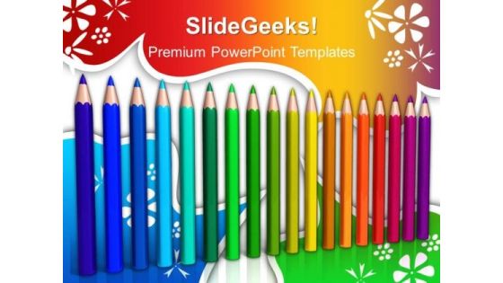 Color Pencils Education PowerPoint Templates And PowerPoint Themes 1012 Color Pencils Education PowerPoint Templates And PowerPoint Themes 1012