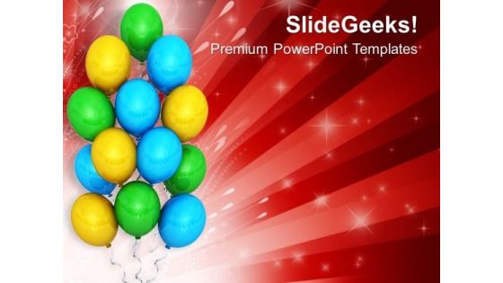 Colored Balloons For Party Celebration PowerPoint Templates Ppt Backgrounds For Slides 0513 Colored Balloons For Party Celebration PowerPoint Templates Ppt Backgrounds For Slides 0513