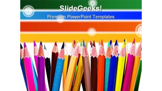 Colored Pencils02 Education PowerPoint Templates And PowerPoint Backgrounds 0311