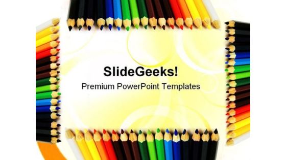 Colored Pencils Abstract PowerPoint Templates And PowerPoint Backgrounds 0911