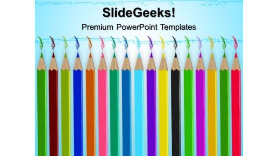 Colored Pencils Education PowerPoint Templates And PowerPoint Themes 0512
