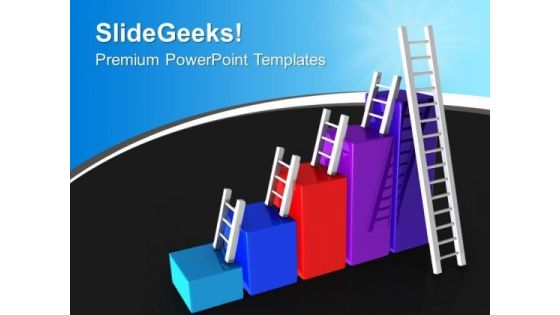 Colorful Bar Graph With Ladders PowerPoint Templates Ppt Backgrounds For Slides 1212 Colorful Bar Graph With Ladders PowerPoint Templates Ppt Backgrounds For Slides 1212