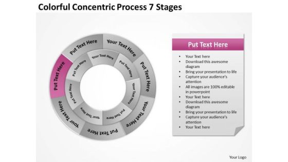 Colorful Concentric Process 7 Stages Basic Business Plan PowerPoint Slides Colorful Concentric Process 7 Stages Basic Business Plan PowerPoint Slides