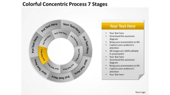 Colorful Concentric Process 7 Stages Business Plans For PowerPoint Slides Colorful Concentric Process 7 Stages Business Plans For PowerPoint Slides