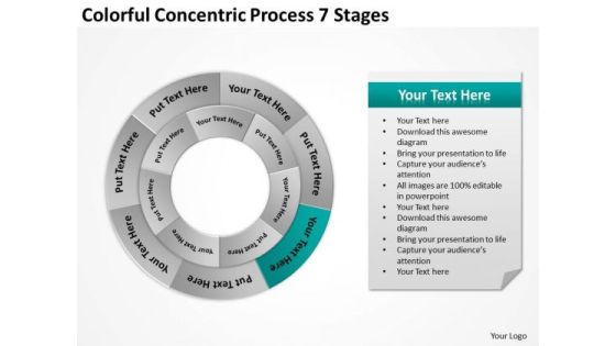 Colorful Concentric Process 7 Stages Business Plans PowerPoint Slides Colorful Concentric Process 7 Stages Business Plans PowerPoint Slides