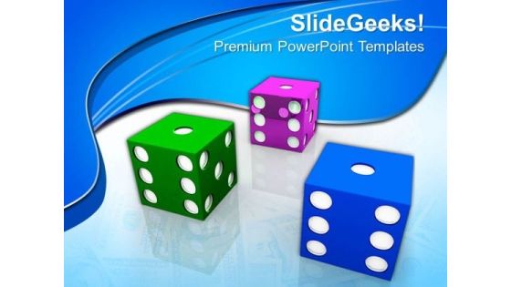 Colorful Dices Business PowerPoint Templates And PowerPoint Themes 0612 Colorful Dices Business PowerPoint Templates And PowerPoint Themes 0612