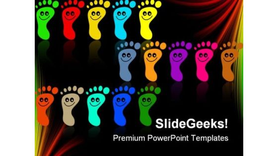 Colorful Feet Diversity Global PowerPoint Themes And PowerPoint Slides 0411 Colorful Feet Diversity Global PowerPoint Themes And PowerPoint Slides 0411