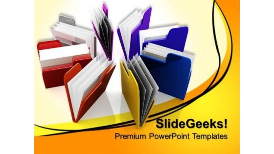 Colorful Folders Business PowerPoint Templates And PowerPoint Themes 0812 Colorful Folders Business PowerPoint Templates And PowerPoint Themes 0812