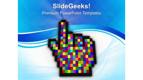 Colorful Graphic Of Cursor Point PowerPoint Templates Ppt Backgrounds For Slides 0513
